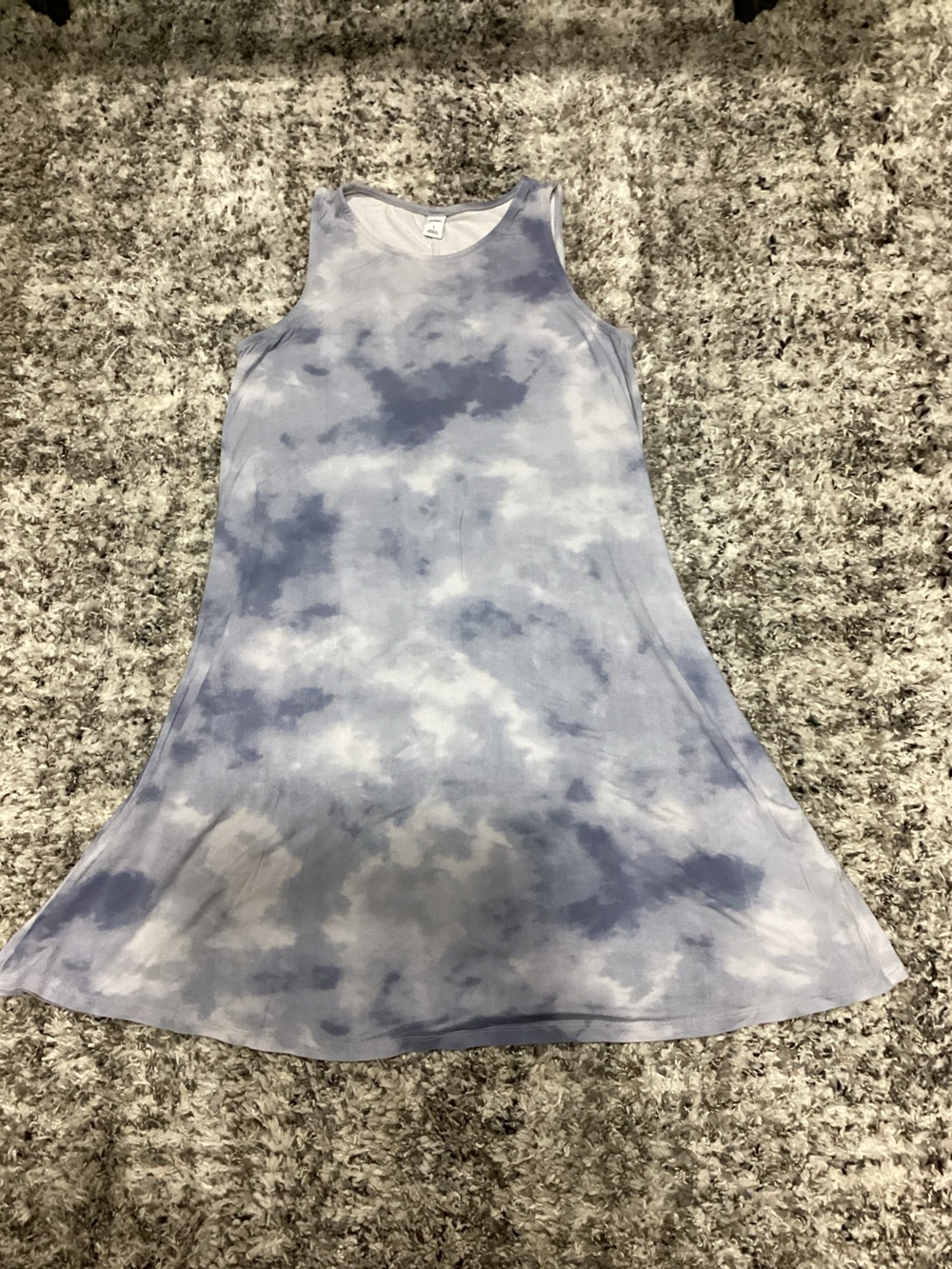 Old Navy Blue and White Tie-Dye Tank Dress